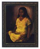 GUERRERO GALVAN Jesús,Portrait of a young girl wearing a yellow dress,1944,Christie's 2011-10-04