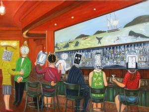 GUERRERO Raul 1945,The Whaling Bar: La Jolla - Watching Time Bar,2005,Ro Gallery US 2011-05-17