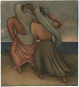 GUERRERO XAVIER 1896-1974,Mujeres frente al mar,1943,Bonhams GB 2016-11-16