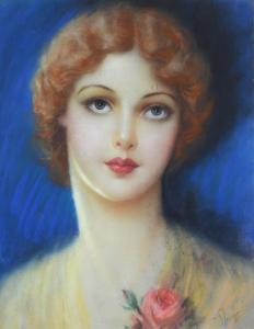 GUERZONI Giovanni 1876-1948,Ritratto di ragazza,Galleria Pananti Casa d'Aste IT 2022-12-16