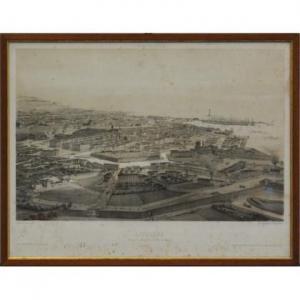 GUESDON Alfred 1808-1876,Veduta di Livorno a volo d'uccello,Il Ponte Casa D'aste Srl IT 2021-02-16