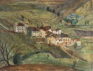 Guggenheim Alis 1896-1958,Tessiner Dorf aus der Vogelschau,1945,Schuler CH 2018-03-21