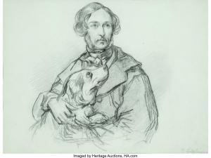 GUGLIELMI Paolo 1826-1838,Portrait bust of a man with a dog,Heritage US 2019-07-11