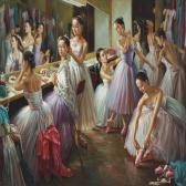 GUIBIN Zhu 1980,Ballet girls helping each other with their costumes,Bruun Rasmussen DK 2011-11-28