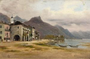 GUIGON Charles Louis 1807-1882,"Locarno, Lago Maggiore".,Dobiaschofsky CH 2006-11-01