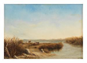 GUIGOU Paul Camille 1834-1871,Paysage lacustre,1862,Cornette de Saint Cyr FR 2024-02-21