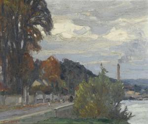 GUILBERT Narcisse 1878-1942,Les quais à Croisset,Rossini FR 2024-03-29