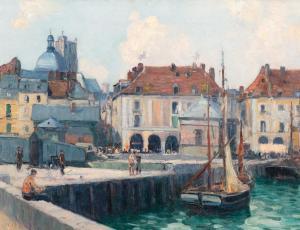 GUILBERT Narcisse 1878-1942,Un port en Normandie,Hindman US 2023-05-18