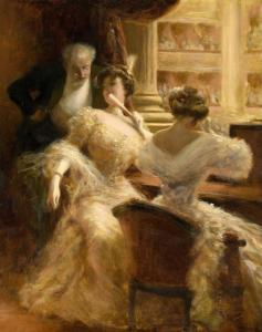GUILLAUME Albert Paul 1873-1942,Conversation galante à l\’opéra,Rossini FR 2024-03-29