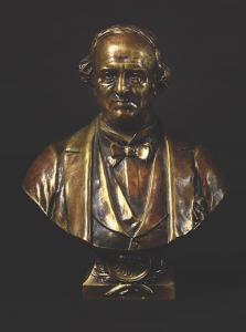 GUILLAUME Eugène 1822-1905,Buste en galvanoplastie du chimiste Jean-Baptiste ,1883,Osenat 2023-04-02