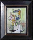 Guillaume Paul 1893-1934,Portrait cubiste de Solange,1928,Cannes encheres, Appay-Debussy 2019-07-06