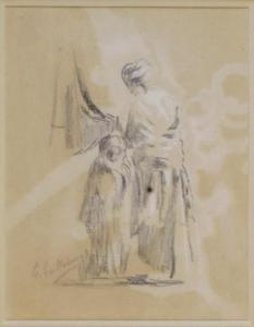 GUILLAUMET Gustave 1840-1887,Femme et enfant,Saint Germain en Laye encheres-F. Laurent FR 2017-05-14