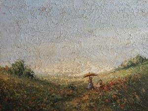 GUILLAUMIN Armand, fils 1891-1955,Landschaft mit Personenstaffage,Walldorf DE 2019-10-12