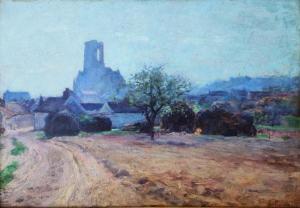GUILLAUMIN Armand, fils,The village and the church of Larc ( Seine et Marn,Matsa 2024-01-29