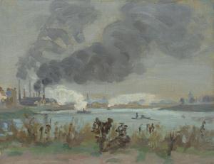 GUILLAUMIN Armand 1841-1927,La Seine à Ivry,1870,Christie's GB 2019-03-29