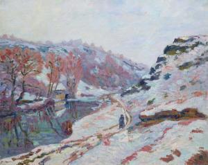 GUILLAUMIN Armand 1841-1927,La Vallée de la Sedelle sous la neige, Creuse,1905,Christie's 2019-03-29