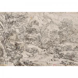 GUILLEROT X 1600-1600,MOUNTAINOUS RIVER LANDSCAPE WITH TREES,Sotheby's GB 2002-11-05