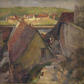 GUILLERY Franz Paul 1863-1933,Maria: Little town atthe river. Oil on canvas. Est,Nagel DE 2008-10-15