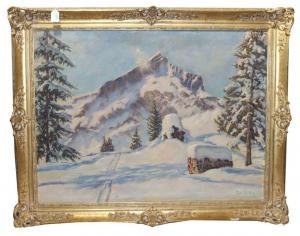 GUILLERY Theodor 1900-1976,Alpspitze im Winter,Merry Old England DE 2021-12-09