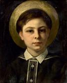 GUILLOT Gabriel Paul 1850-1914,L'enfant au chapeau de paille,Beaussant-Lefèvre FR 2017-12-20