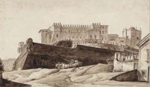 GUILLOT J. B 1700-1700,Vue de la façade nord du Vatican,Christie's GB 2015-03-25