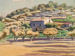GUILLOUX Charles Victor 1866-1946,Paysage provençal,Osenat FR 2024-03-24