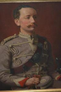 GUINNESS Elizabeth S 1850-1934,half length portrait of an officer of,1888,Lawrences of Bletchingley 2019-04-30