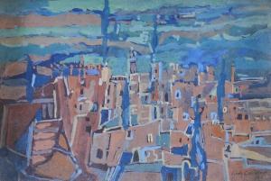 GUINNESS Lindy,A view of a town, a landscape beyond,2011,Bellmans Fine Art Auctioneers 2023-05-16