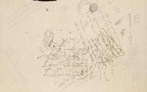 GUITRY Sacha 1885-1957,Buvard avec notes autographes et quelques croquis,Ader FR 2011-11-17
