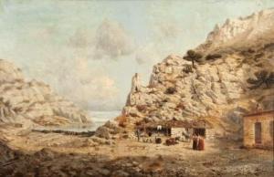 GUITTON Joseph 1849-1911,La calanque de morgiou.,1849,Damien Leclere FR 2009-10-31