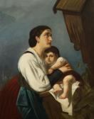 GUKEL 1800-1800,ITALIAN MOTHER AND CHILD,Sloans & Kenyon US 2013-11-15