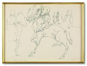 GULERYUZ Mehmet 1938,Cavalry,1977,Alif Art TR 2016-06-05