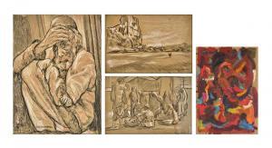 GULGEE Ismail 1926-2007,Untitled (Old Man);,1950,Christie's GB 2023-03-28