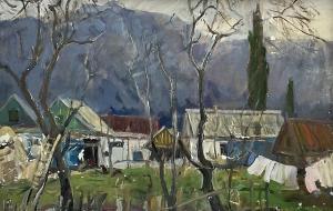 GULIAEV Alexander 1917-1995,Russian Village around the Dachas,1990,David Duggleby Limited 2022-02-19