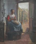 GULLIVER Henrietta Maria 1860-1945,Woman Peeling Fruit,Burchard US 2009-06-28