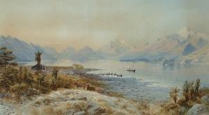 GULLY John 1819-1888,an extensive view of lake wakatipu, new zealand,1843,Bonhams GB 2006-05-09