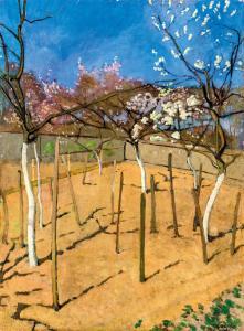 GULYAS SANDOR 1889-1974,Flowering fruit trees,Nagyhazi galeria HU 2021-02-25