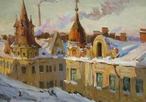 GULYAYEV Alexandr G 1917,"The Roofs in December",1954,Rosebery's GB 2011-07-09