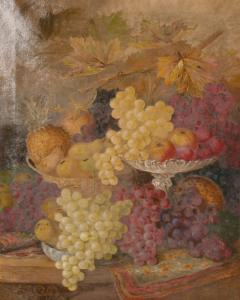 GUMMERY Henry,A still life of abundant fruit, with grapes and vi,1902,John Nicholson 2021-06-23