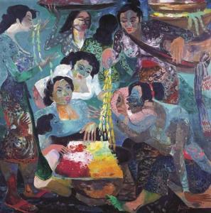 GUNAWAN Hendra 1918-1983,Flower vendors,1973,Christie's GB 2003-10-26