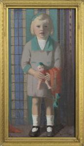 GUNN DAVID W 1924-1929,GIRL WITH DOLL,1928,McTear's GB 2022-07-20