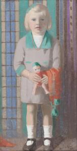 GUNN DAVID W 1924-1929,Portrait of Young Girl with doll,Bonhams GB 2016-11-02