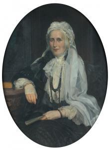 GUNN Herbert James,Portrait of a lady, three-quarter length seated at,1944,Tennant's 2024-03-16