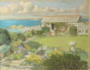 GUNN William Archibald 1877-1966,St Ives, The Island from Tywarnhayle,David Lay GB 2019-01-31