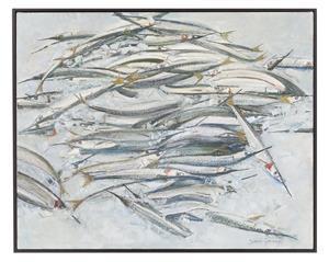 GUNNING Simon B. 1956,River Garfish on Ice,2016,New Orleans Auction US 2022-10-08