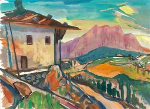 GUNSAM Karl Josef 1900-1972,The Alpine Foreland,1958,Palais Dorotheum AT 2018-06-28