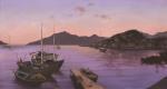 GUNSUR Nedim 1924-1994,Sundown at Marmaris,1990,Ankara Antikacilik TR 2012-11-11