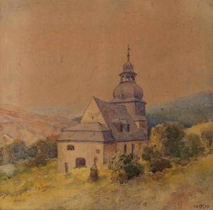 GUNTHER Paul 1875-1943,Ländliche Kirche,1919,Wendl DE 2016-10-20