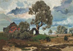 GUNTHER Paul 1875-1943,The split tree by the river,Christie's GB 2014-01-29