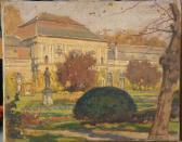 GUNTHER Paul 1875-1943,Vue d'un palais à Berlin, depuis les jardins.,1906,Sadde FR 2014-06-05